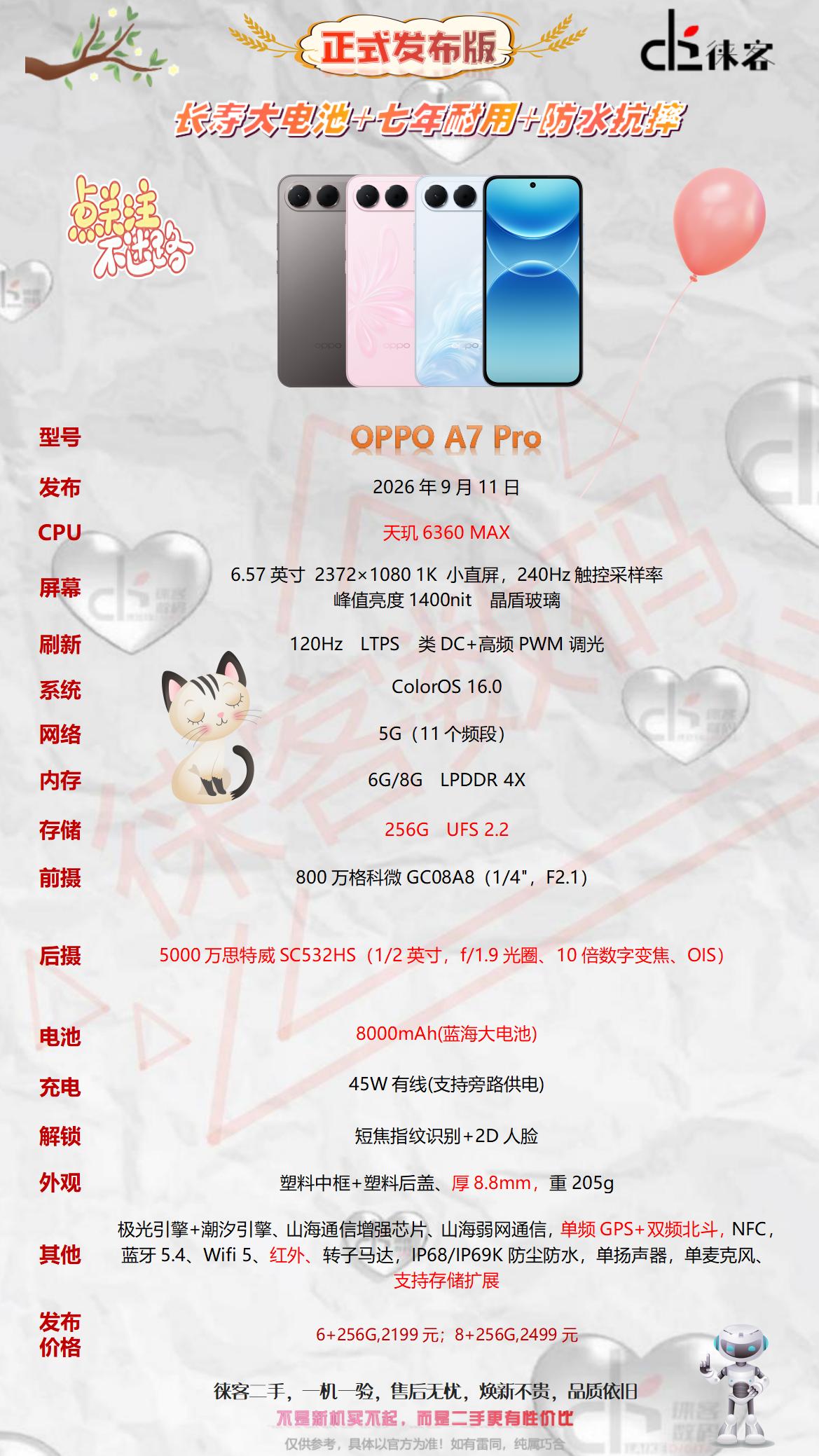 一图看懂OPPO A7Pro配置参数图oppo oppoA7pro