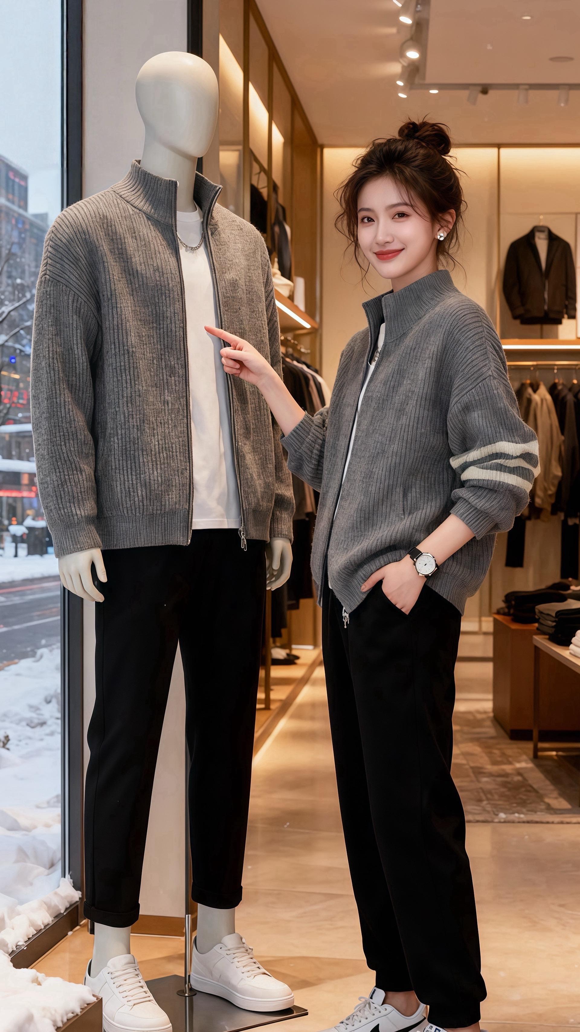 许妍蜷在沙发里敲笔记本，皓明开门时，正撞见雪光裹着她——灰针织开衫的纹...