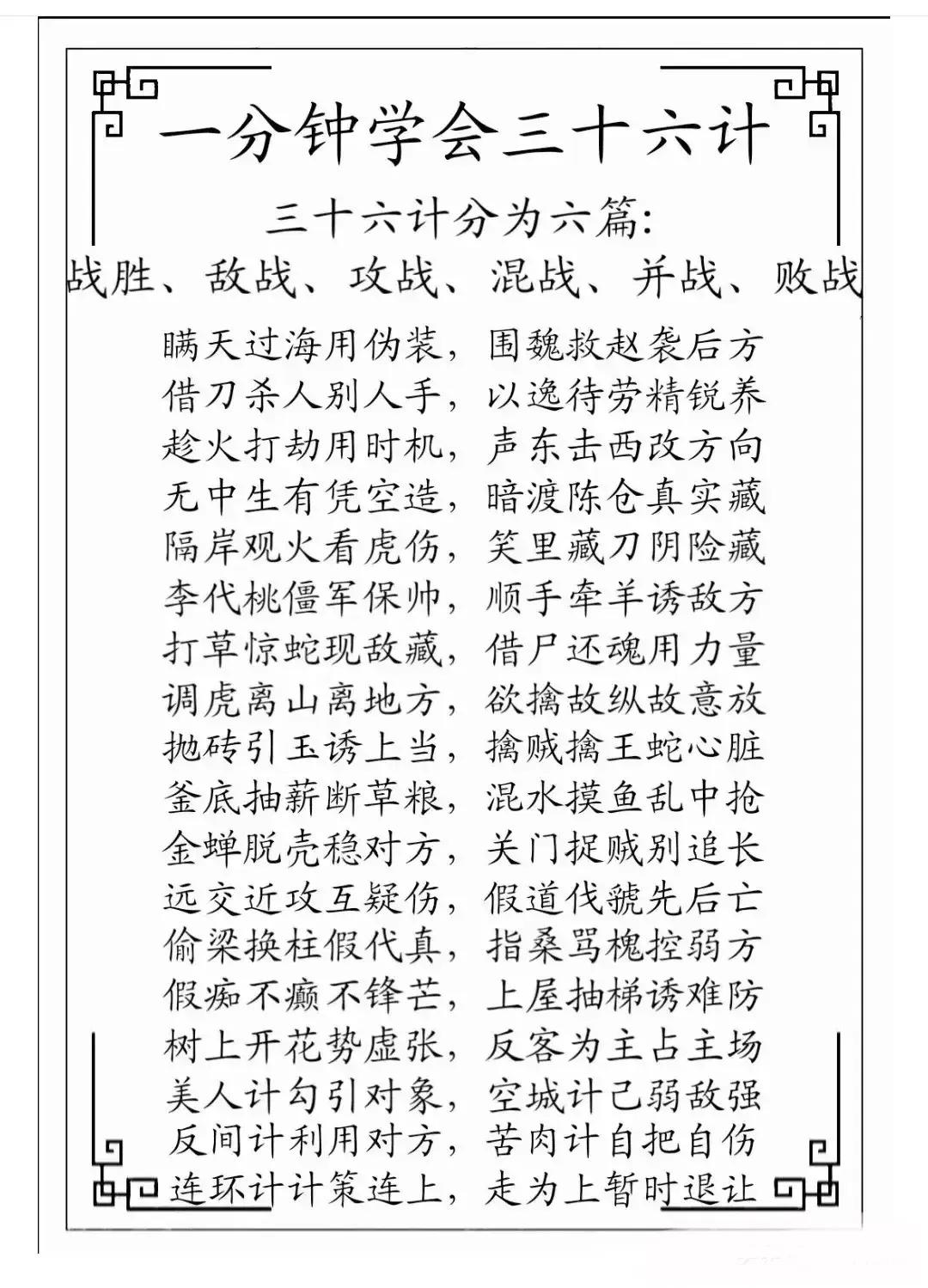 一分钟学会36计