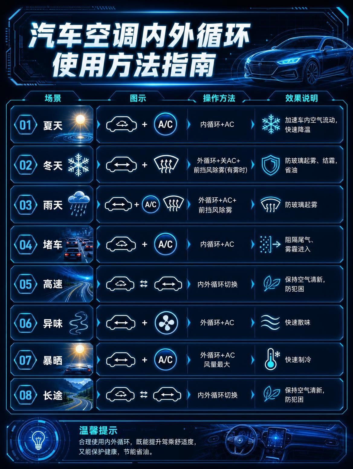 汽车知识 每天一个用车知识 用车技巧 汽车空调知识 带你懂车