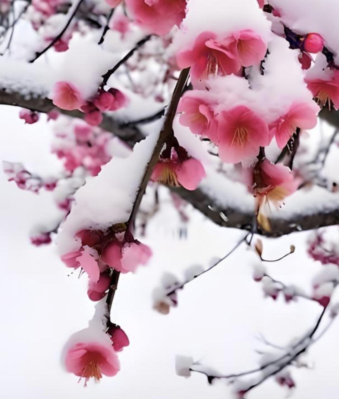 上联：雪抱梅枝香沁骨求下联我想对的下联是，雨润兰卉雅融心。