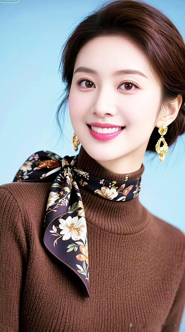 优雅气质穿搭指南，花卉丝巾点缀，尽显女性魅力！🌸💄