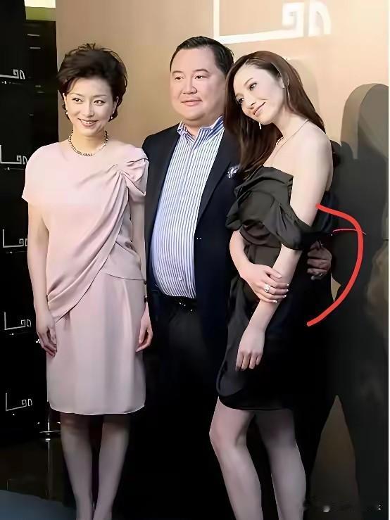 看，杨澜更像局外人
      三个人的合影，杨澜倒更像局外人，他老公胖乎乎的手