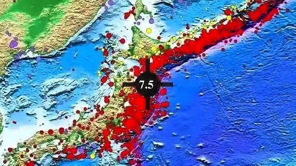 今天下午，日本三陆近海地区发生7.4级地震，震源深度10公里，这里又是日本最活跃
