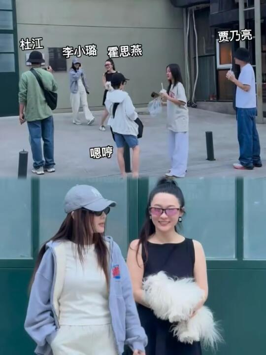 霍思燕与贾乃亮两家出游😱贾乃亮偷瞄前妻？