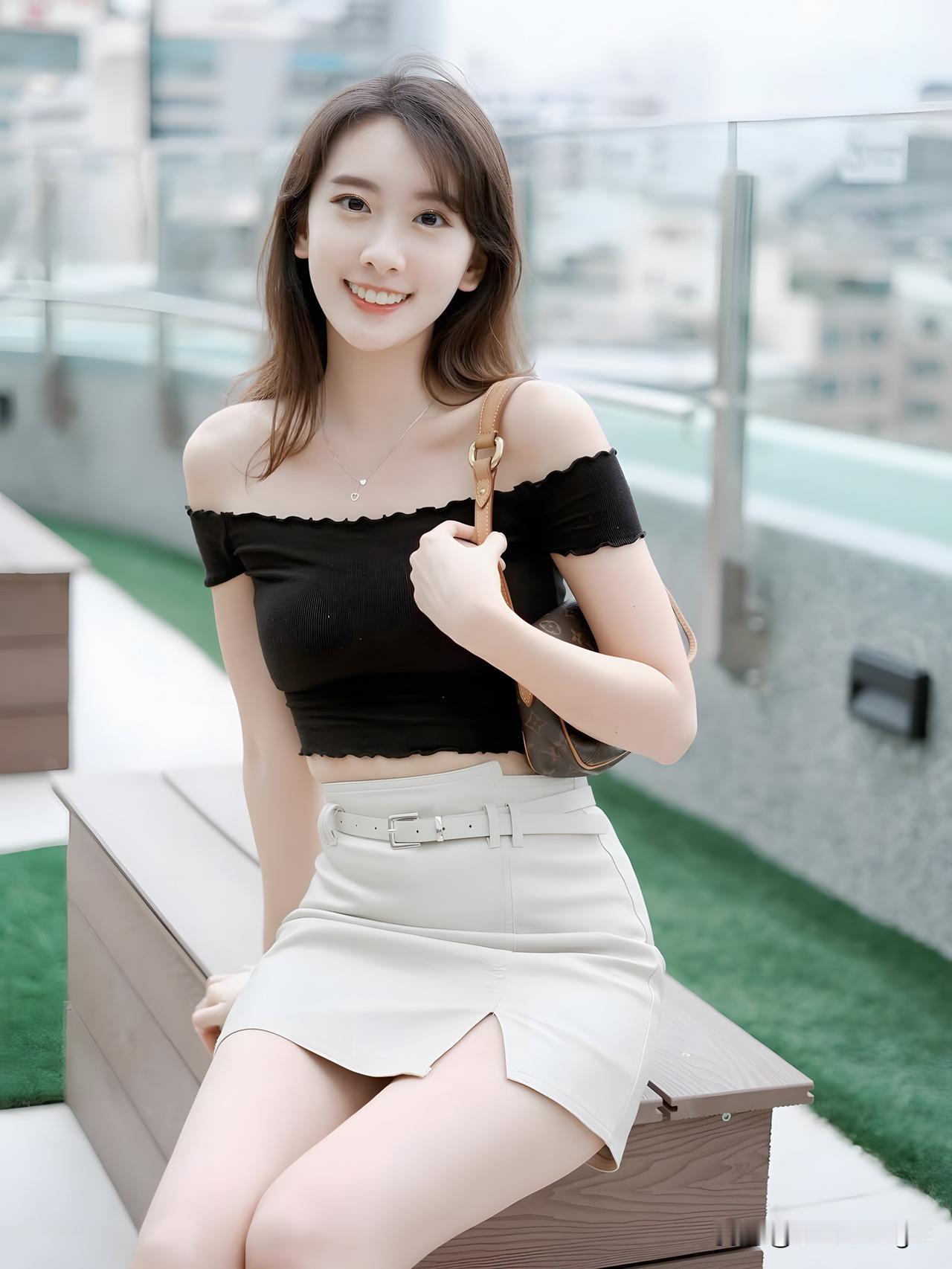 都市少女风穿搭，简约时尚，清新自然。