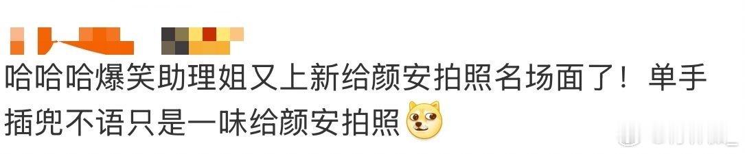 助理姐不语只是一味给颜安拍照 助理姐姐不语只是一味的拍照啊哈哈哈哈现在看见他们两