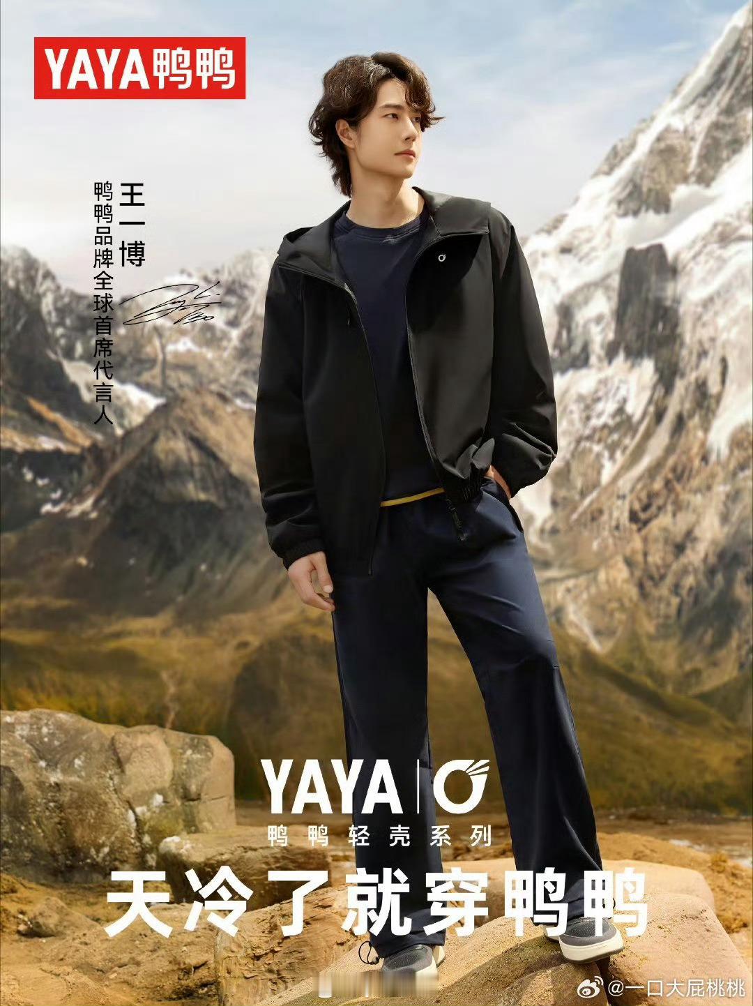 鸭鸭羽绒服目前合作艺人一览全球首席代言人: 王一博品牌代言人: 陈哲远，鞠婧祎先