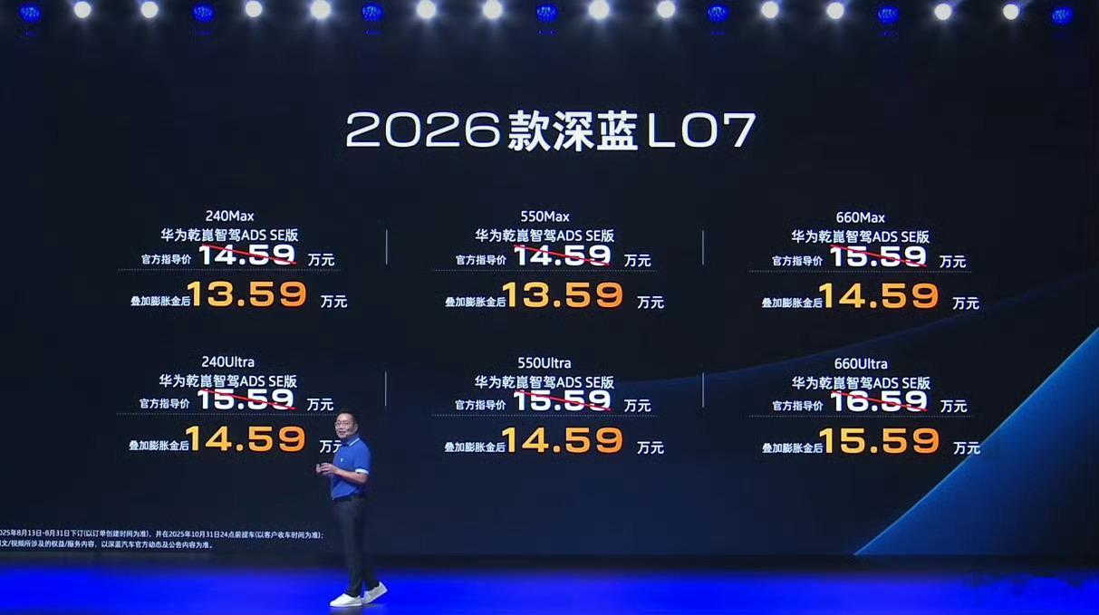 升级新央企后的长安果然更有自信应对内卷今晚上市的26款深蓝L07，标配乾崑ADS