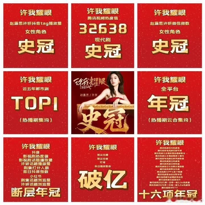 《许我耀眼》在空降且后期无宣发无预热的情况下，拿到了全平台的年冠，完全逆转风评和