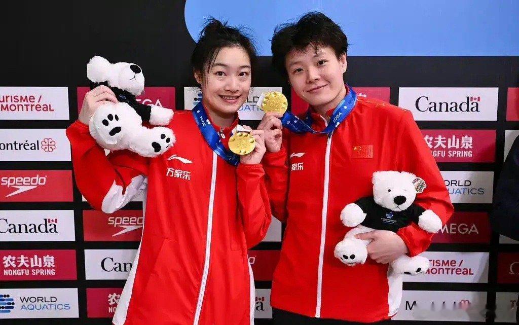 #中国队跳水女双3米板金牌#巴黎奥运会跳水女子3米板决赛，昌雅妮和陈艺文以337