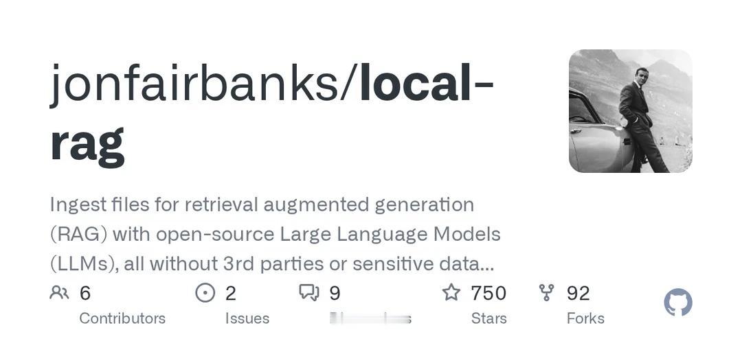 本地RAG神器，隐私不外传🔒
今日AI工具推荐
	
jonfairbanks/