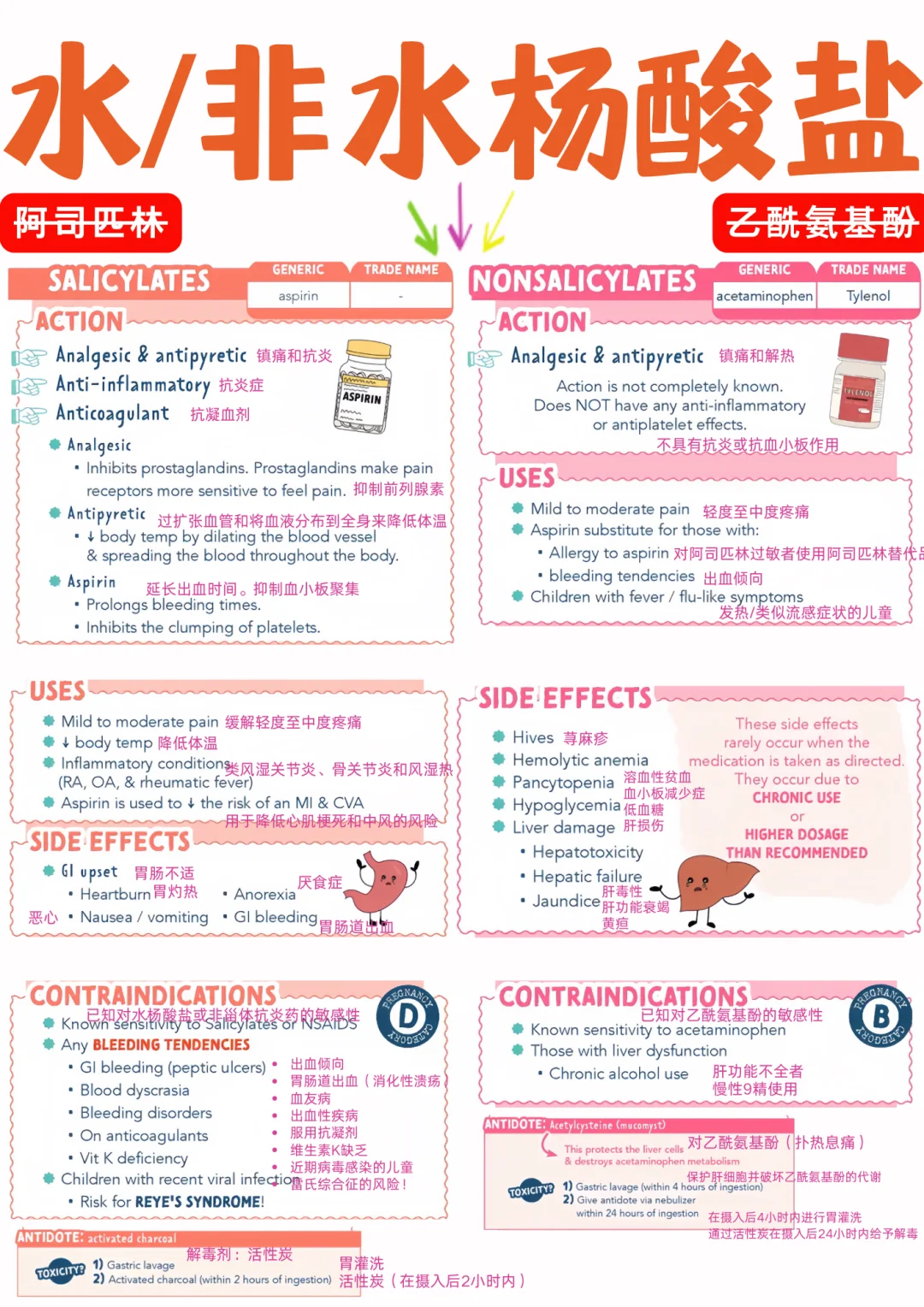 备考RN/水杨酸盐类！！学！！单词