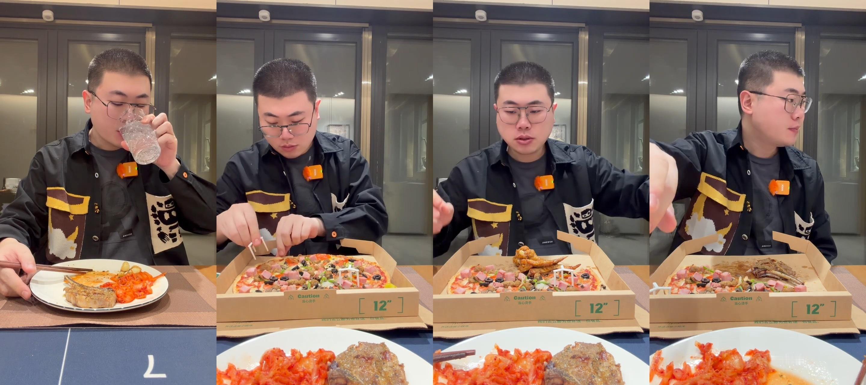 吕严这个减肥餐吃得是个很标准的预期违背，标题是（减肥季）羊排+ 没敢吃完，我看羊