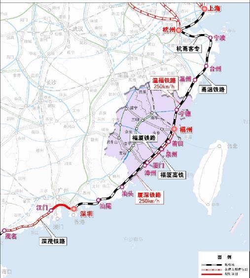 普铁时代闽道更比蜀道难，1957–1997 40年间福建只有鹰厦铁路（鹰潭至厦门