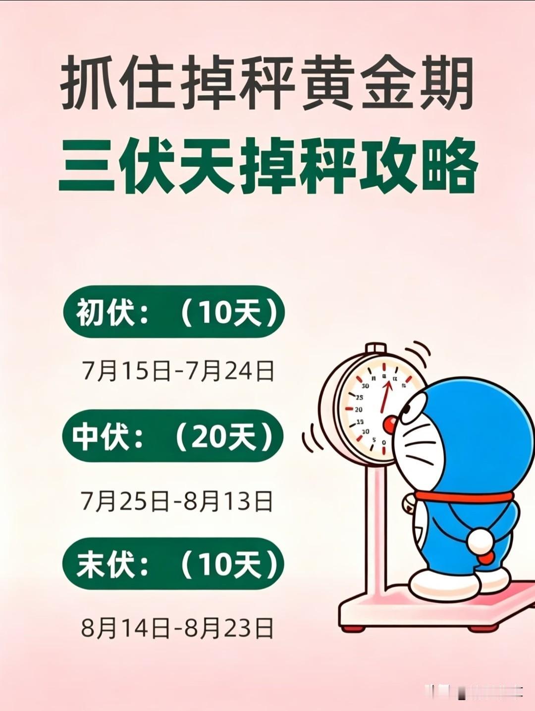 七月入伏天，接下来这四十天，想减肥的注意了，掉秤最好的黄金期，千万别错过了。想要