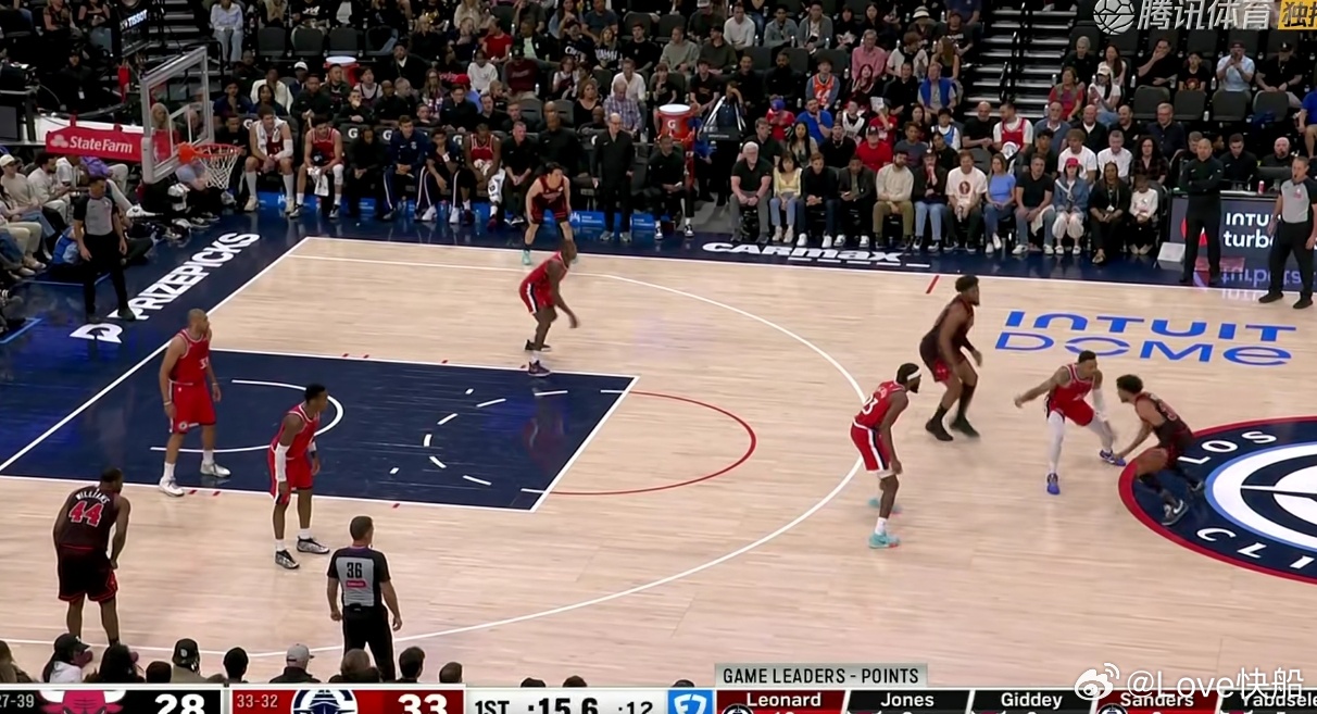 第一节结束，快船33比28暂时领先！ 