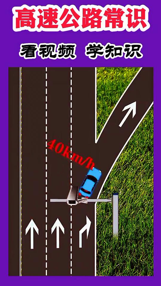 高速公路常识。
看视频学知识。
0分，罚¥100。6分，罚¥100。