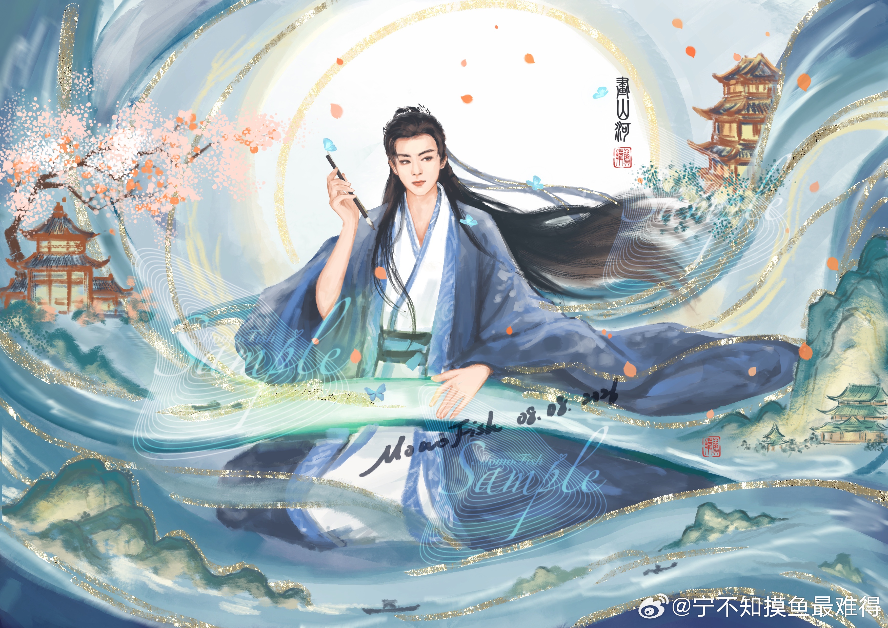 摩登兄弟刘宇宁开始推理吧 画山河刘宇宁前途无量二百块 稿件展示，谢绝自用，感谢单