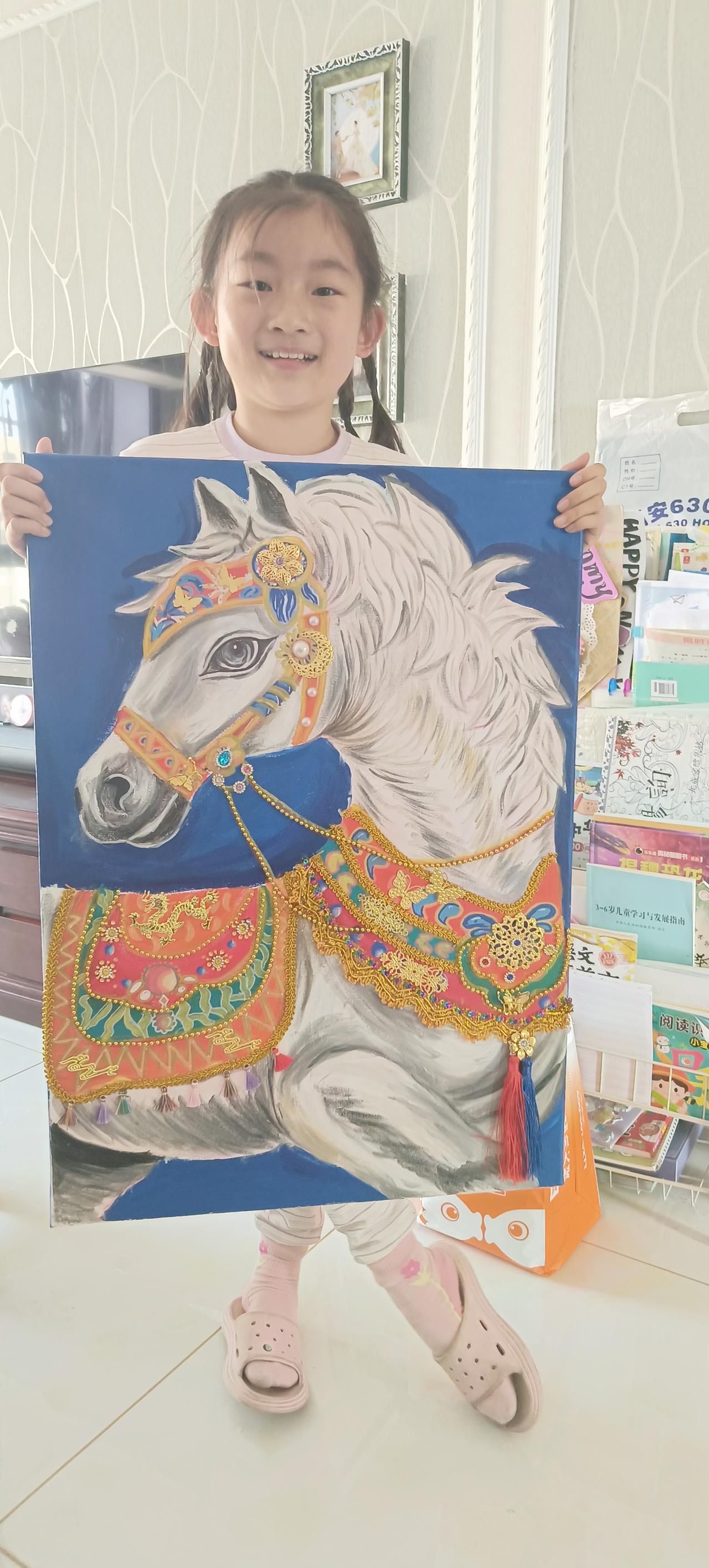孙女学画