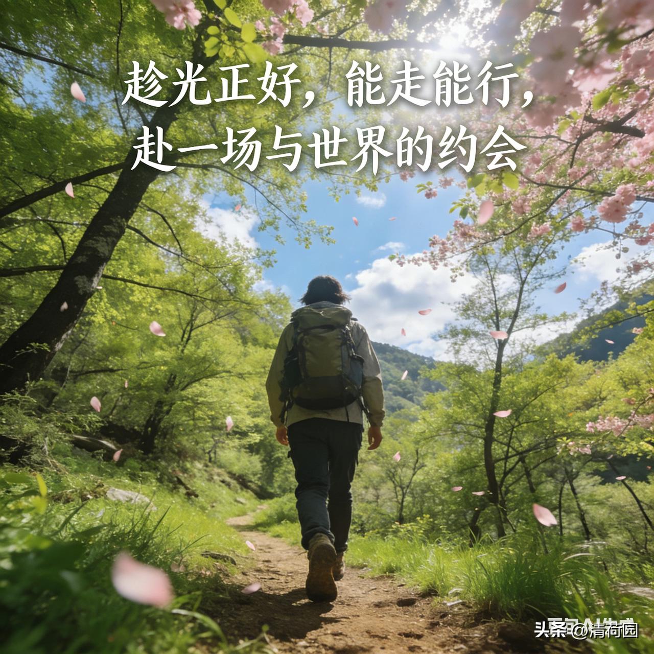 春信漫过枝桠时，最念那双能丈量风的脚。往昔总说“等闲了再踏青”，可日子被琐碎织成