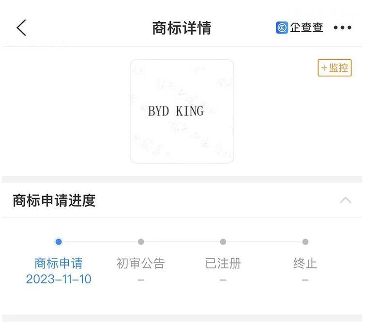 最近有网友发现，比亚迪已经在申请了两个新的商标，分别是KING与KING L，看