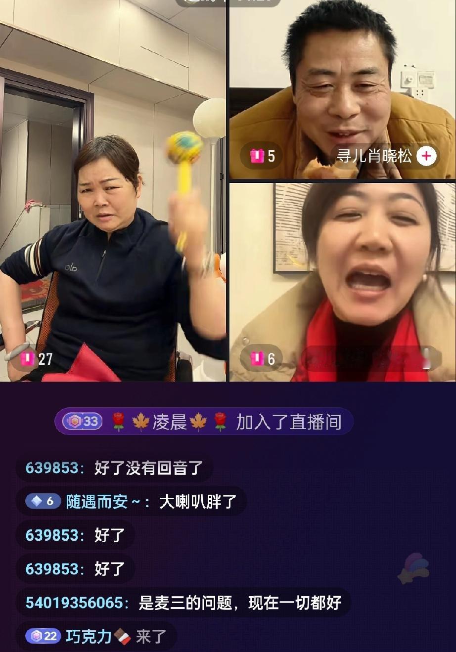 叶锐聪妈妈在直播间里跟自己曾经的难友连麦聊天，因为肖晓松爸爸在直播间说了一个违禁