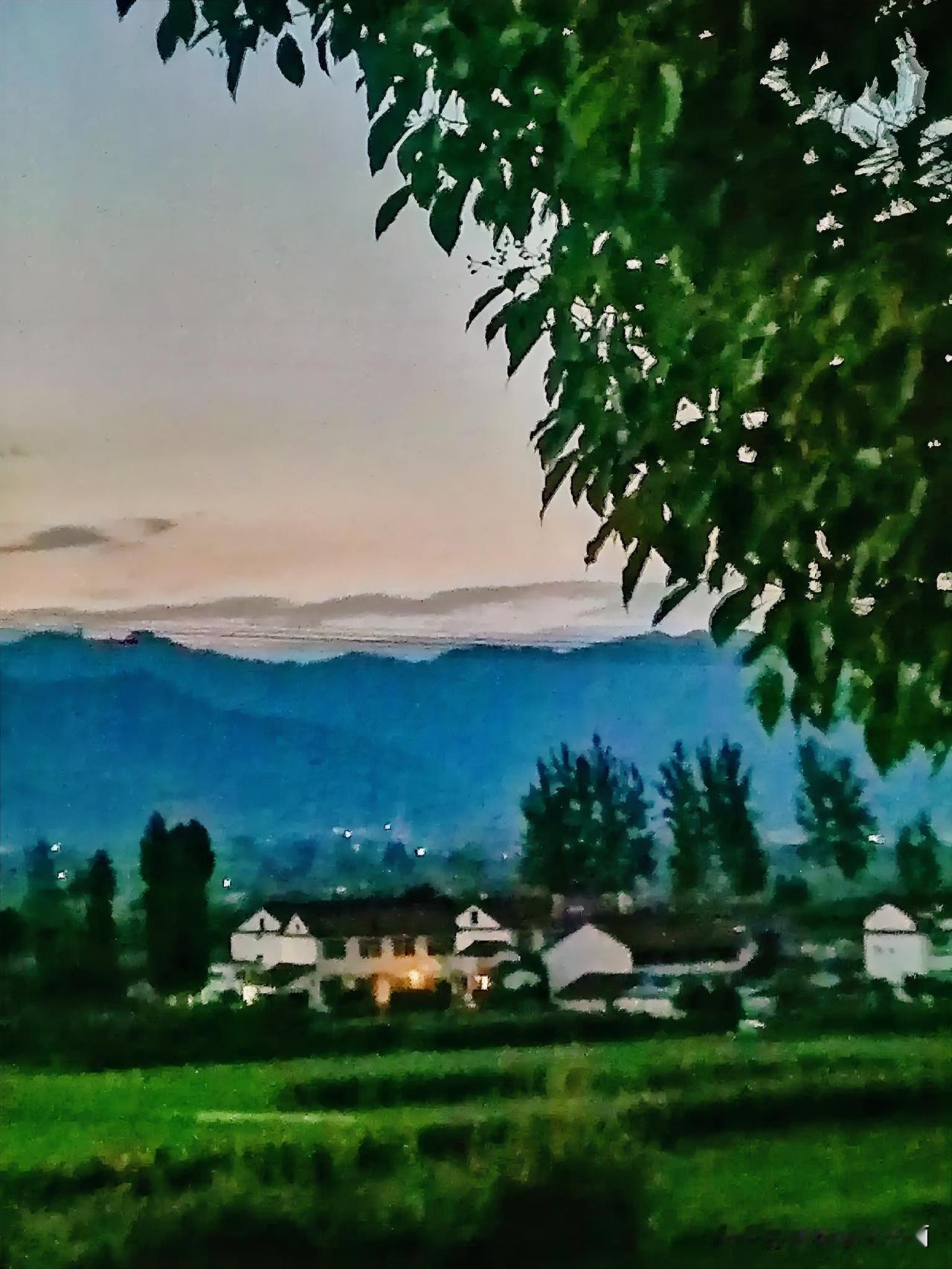 《汉中城固乡间夜景（李林摄）》