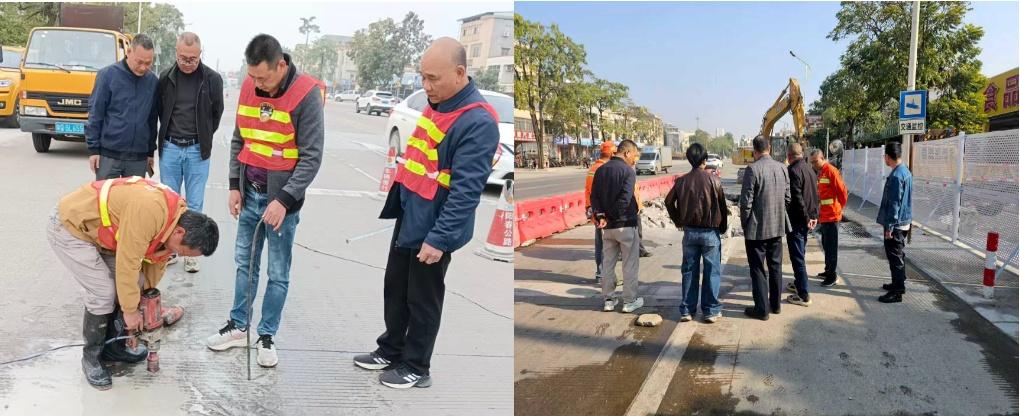 阳春群众反映一小学门前路面下沉，一查果然……
图片
近日，群众反映位于G325线