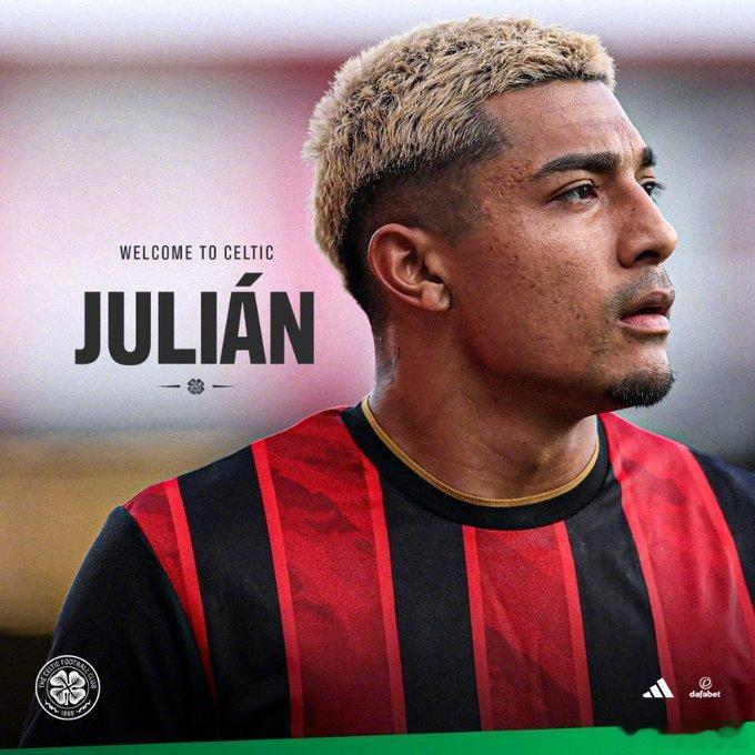 【官方】24岁的伯恩茅斯后卫胡利安-阿劳霍租借至凯尔特人，租期半年。胡利安-阿劳