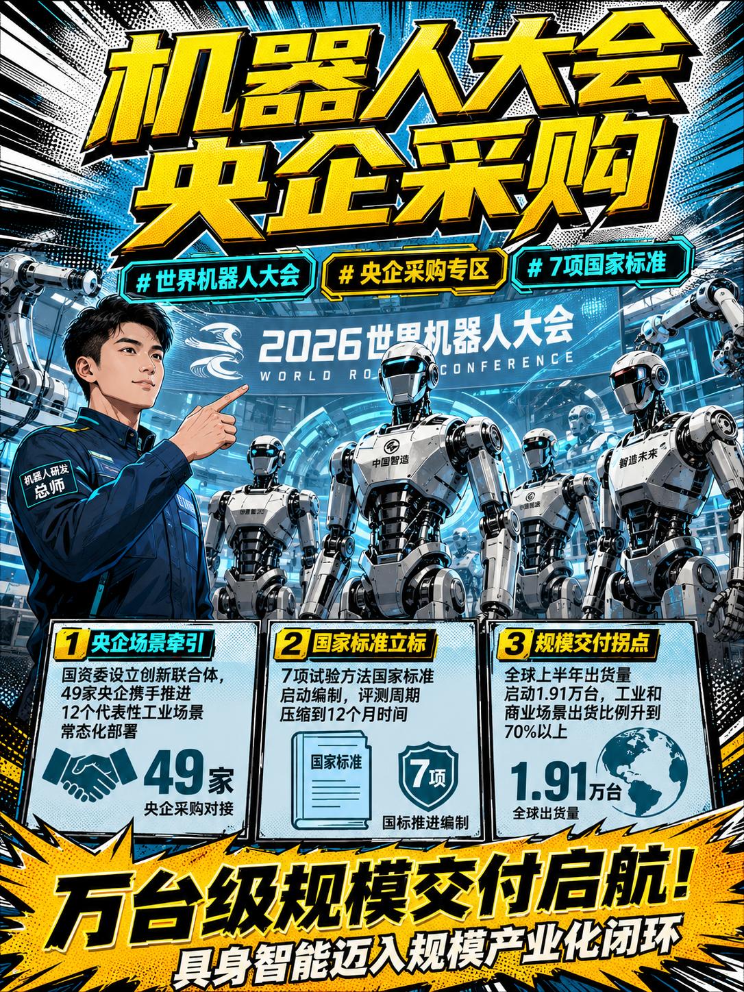 世界机器人大会首设央企采购专区，人形机器人迎来万台规模化交付

北京经济技术开发