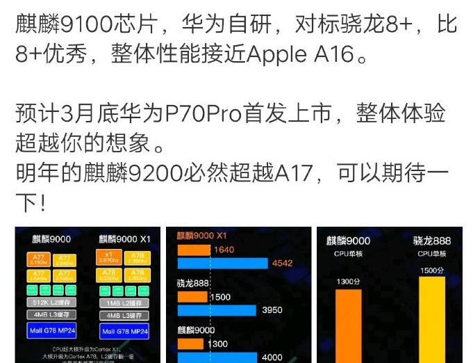 华为又有烟雾弹了！有博主透露了，华为P70系列会首发麒麟9100芯片，但我觉得不