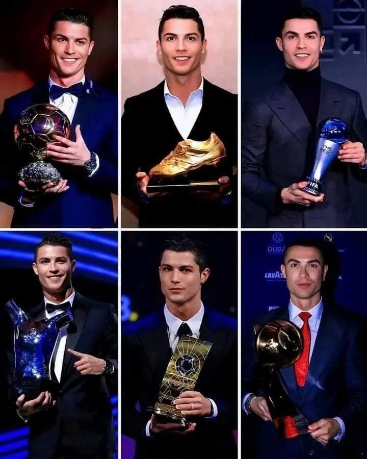 🚨足球界所有个人奖项获得者名单。1. 🇵🇹克里斯蒂亚诺·罗纳尔多.. 𝙨