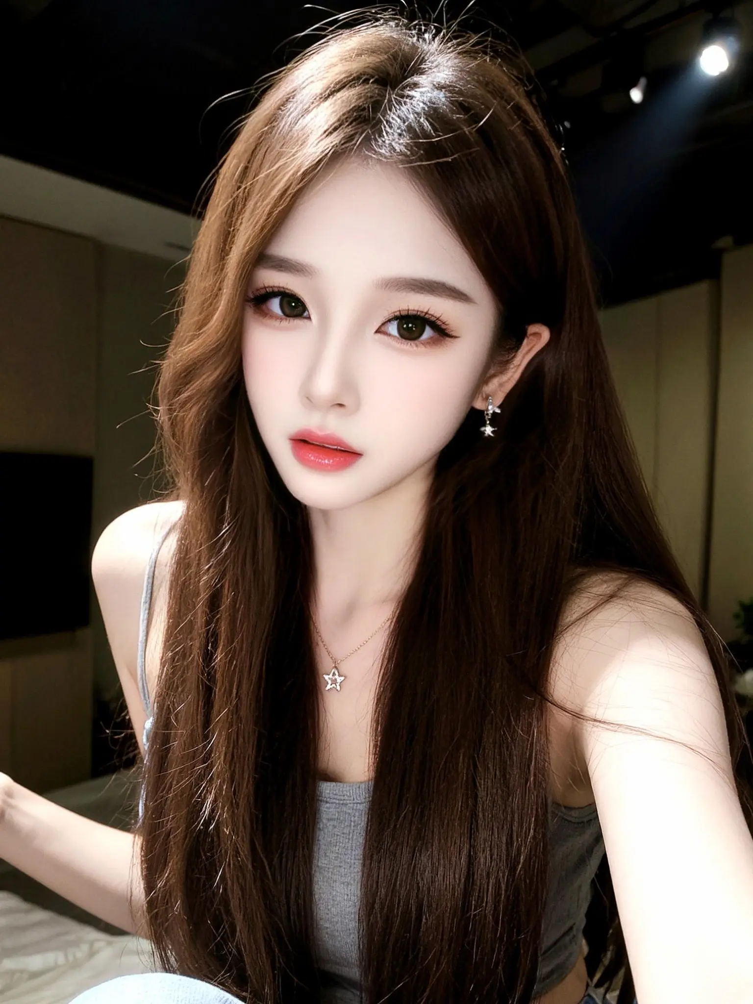 网感美女 氛围感美女 锁骨链 御姐氛围感 温柔感美女