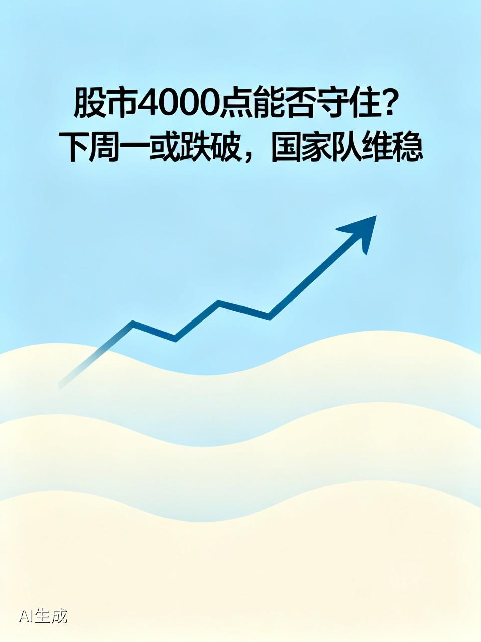 下周一若惯性下跌，便会跌破4000点，不过绝对不会出现大跌的情况。眼下个股已跌到