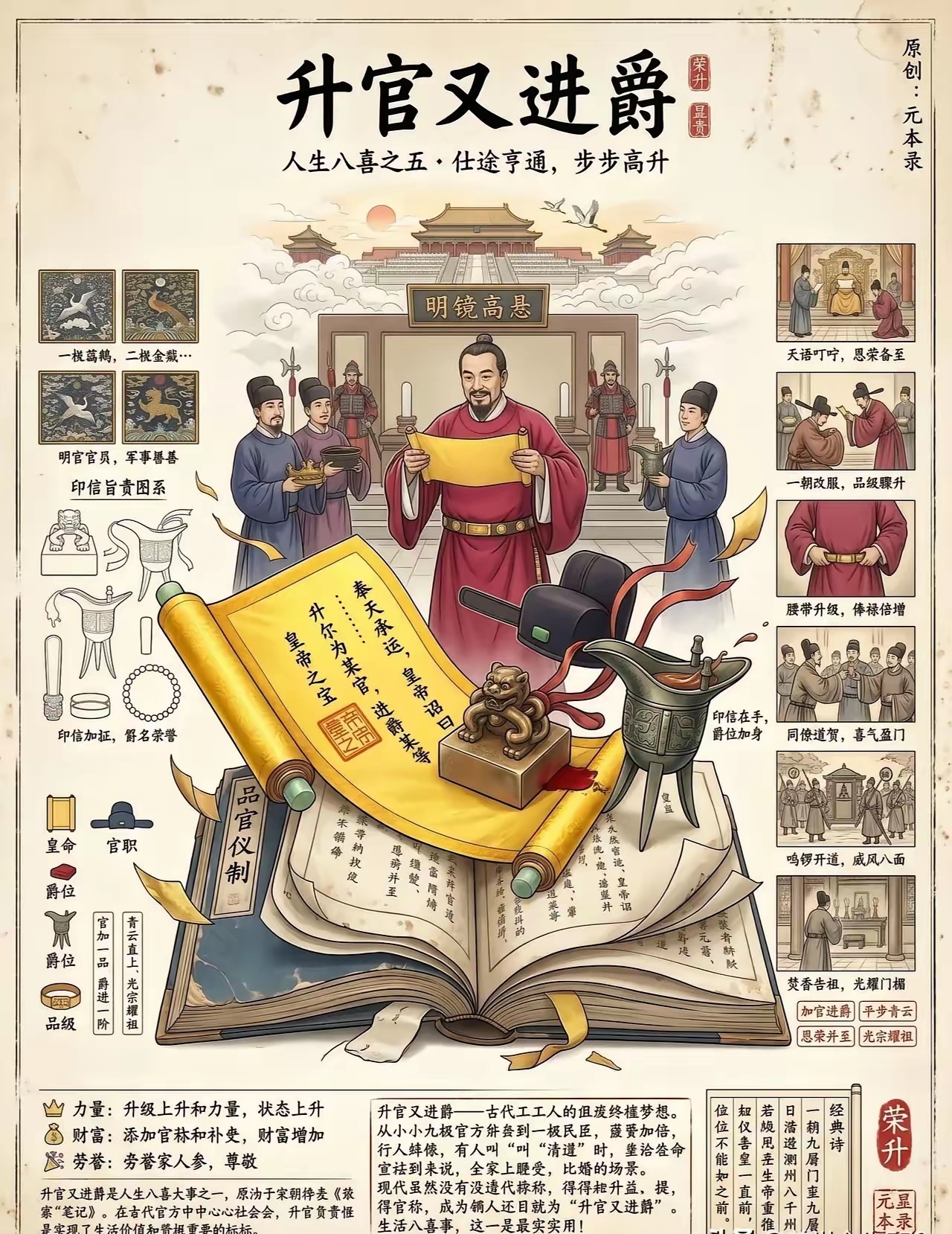 人生八喜图 
