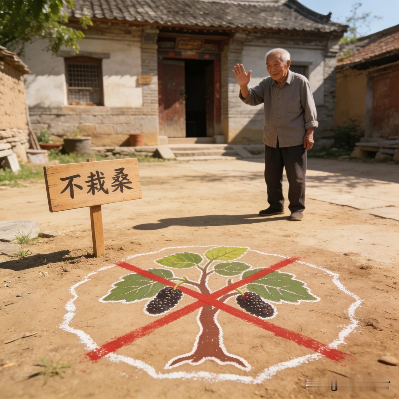 这是老一辈口口相传的民间老规矩，藏着乡土里最朴素的生活智慧与美好期许。桑谐音“丧