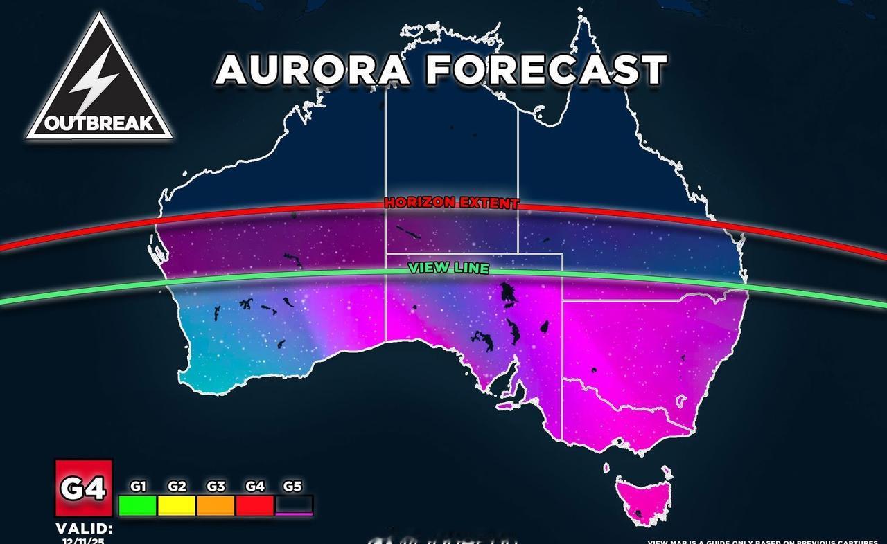 🇦🇺🌍 南半球今晚也能看到 🧬 极光！可惜，布里斯班 👁️ 并不在 “