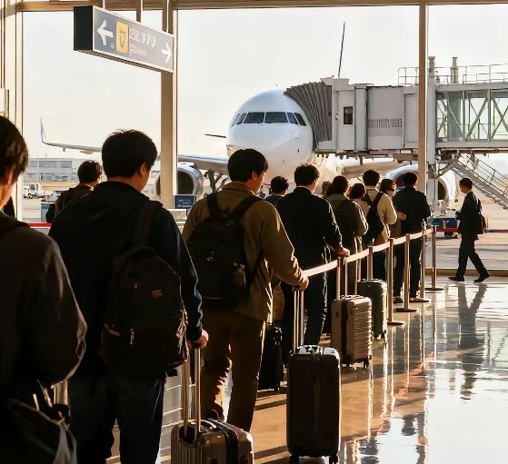 这几天从日本去往中国的航班前排起了长队，而这些人大部分都是中国人的面孔。
 
自
