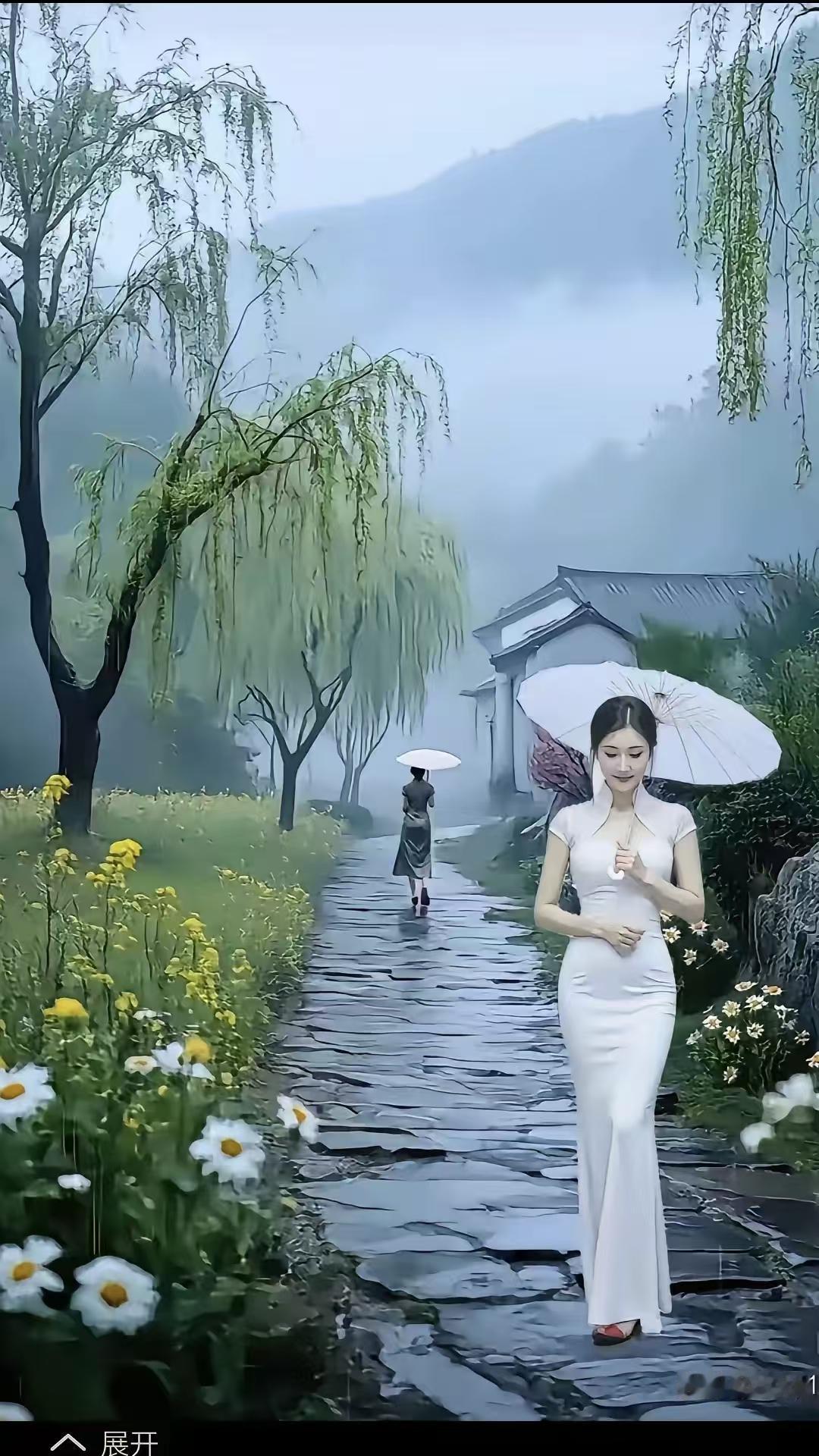 天净沙·四时情韵
春雨偷染青山，
秋风暗褪红颜。
莲戏蜂蝶翠涧，
寒雪拥梅，
四