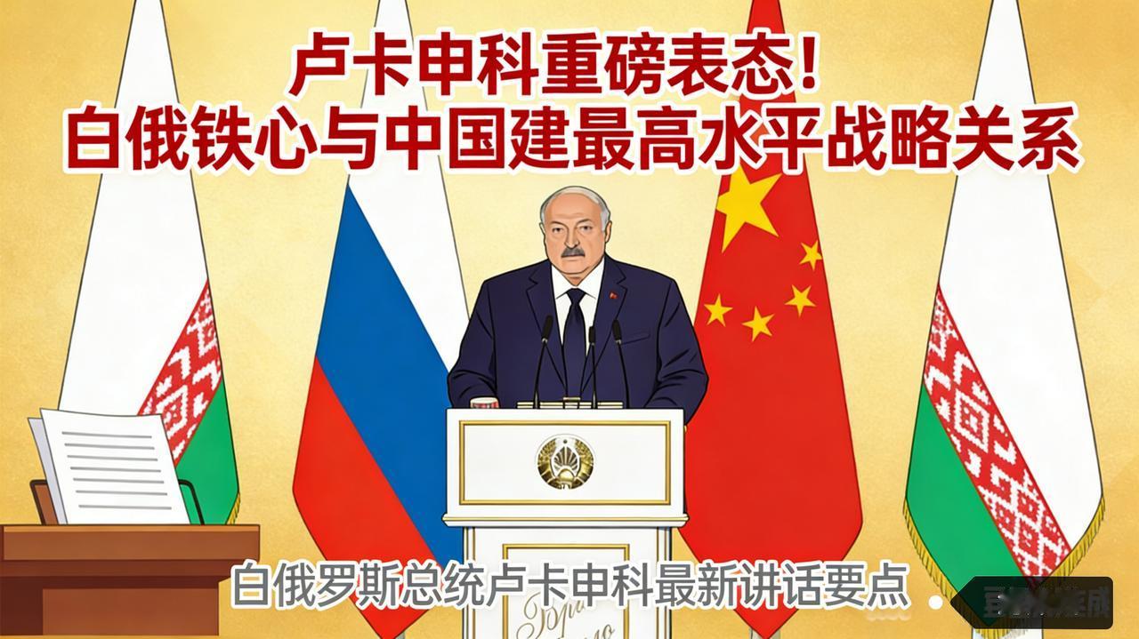 卢卡申科重磅表态！白俄铁心与中国建最高水平战略关系
 
地缘政治格局深度变革，中