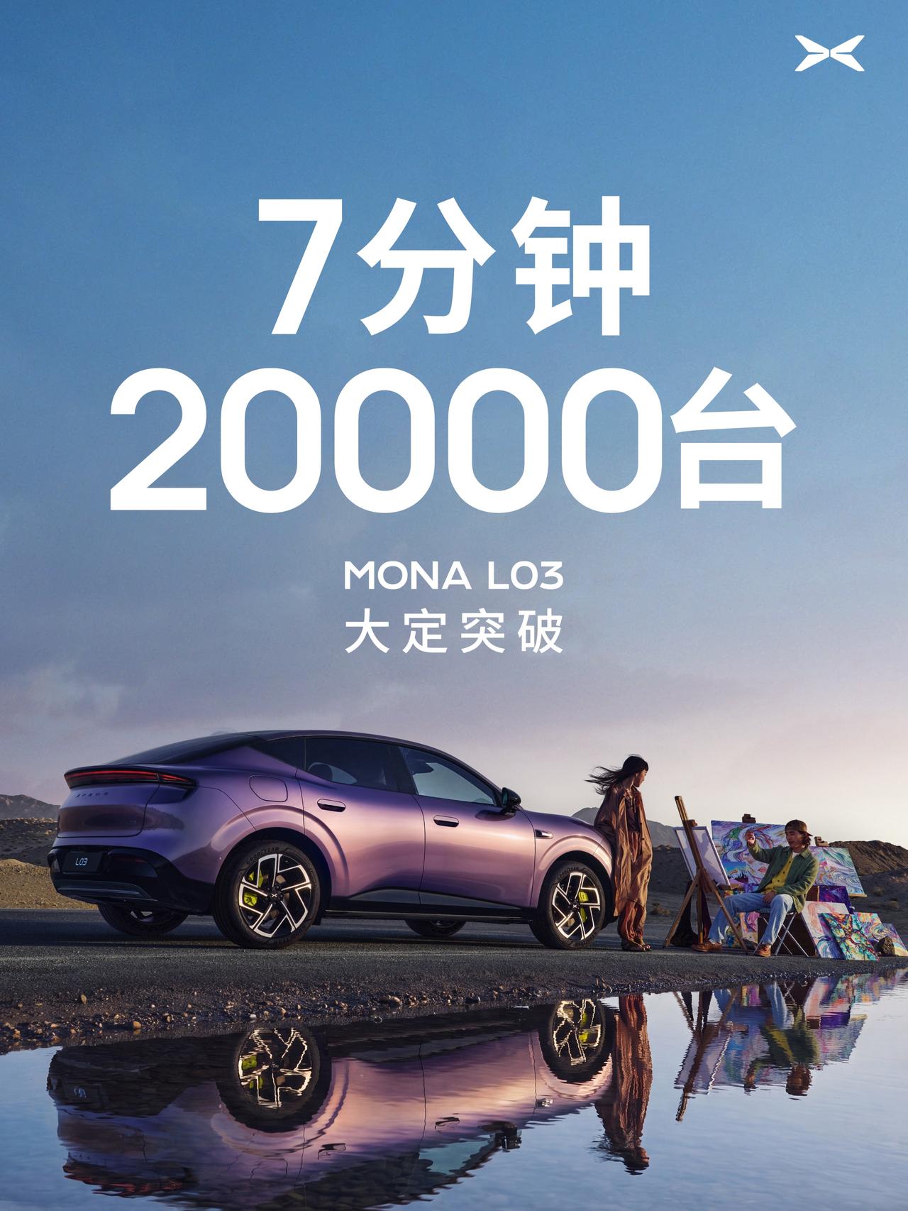 L03全球上市12.38万元起小鹏MONA L03上市7分钟，大定突破20000