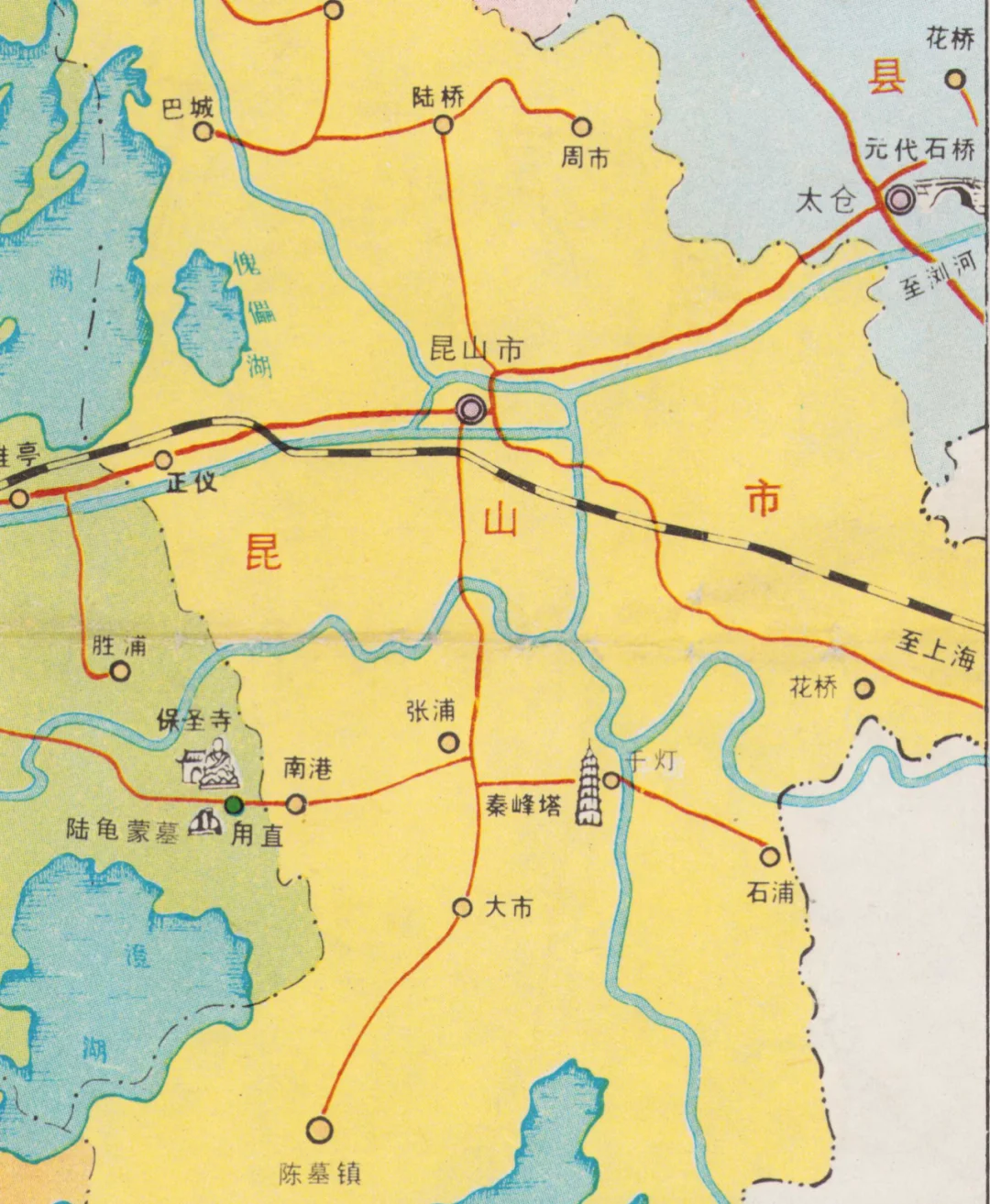 1990年市辖六县市交通图、新版苏州旅游图