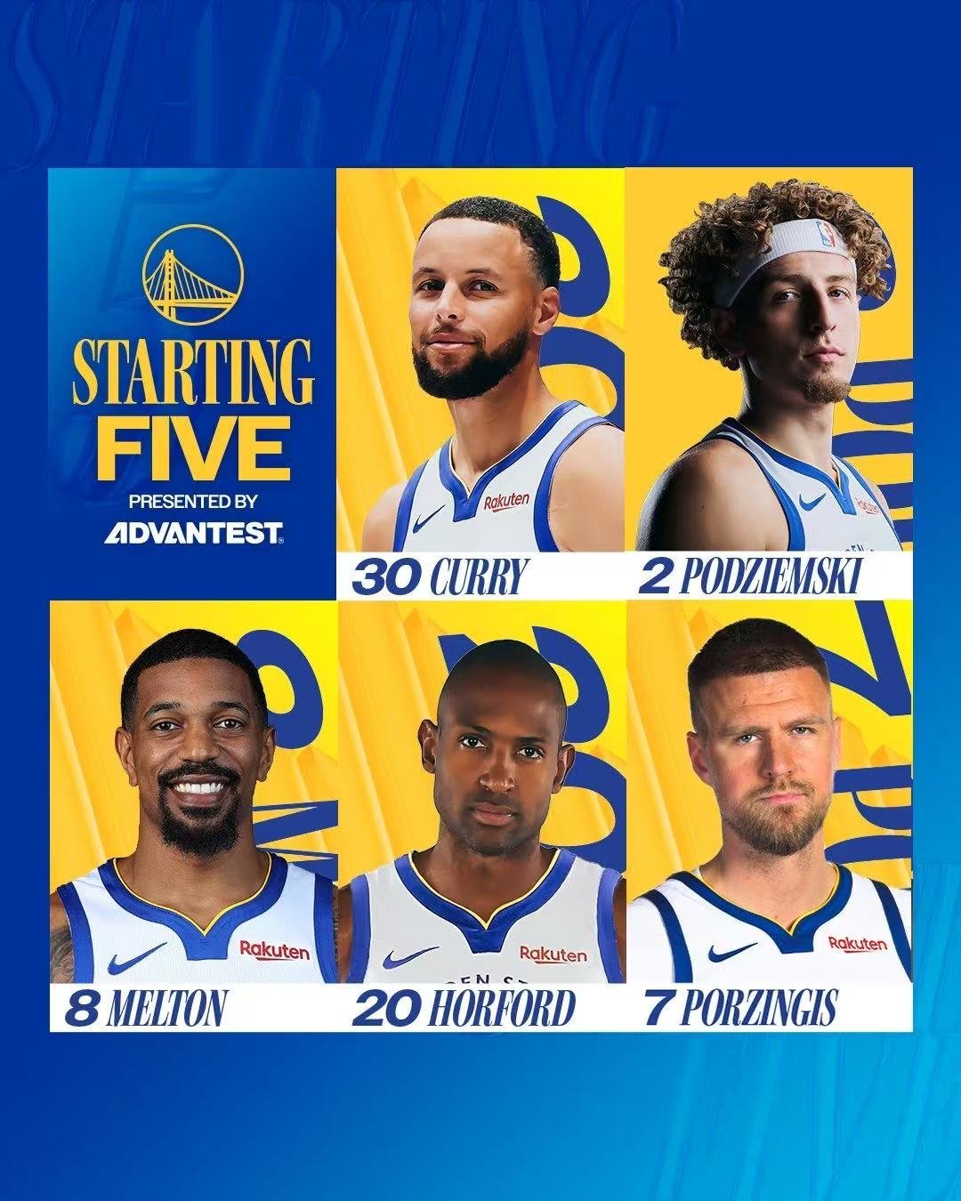 全新阵容，真就是我理想型了金州勇士库里金州勇士