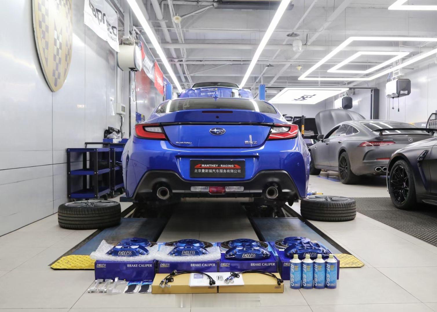 斯巴鲁BRZ升级日本顶级Endless刹车！​​#ENDLESS原装进口套件 前