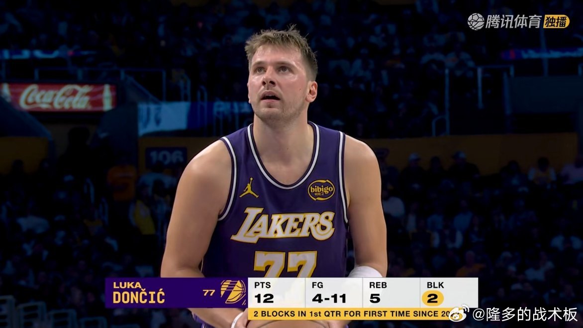 东契奇打满第一节，拿到13分5板3助3抢断2封盖马刺vs湖人 ​​​