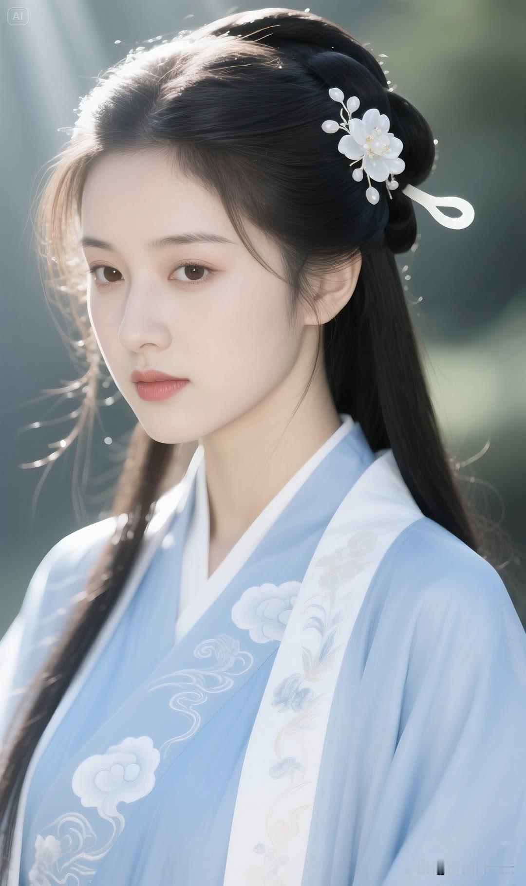 沉香烬落棋枰冷，鹦鹉偷诵葬花诗。美女人像群 高清美女 古风