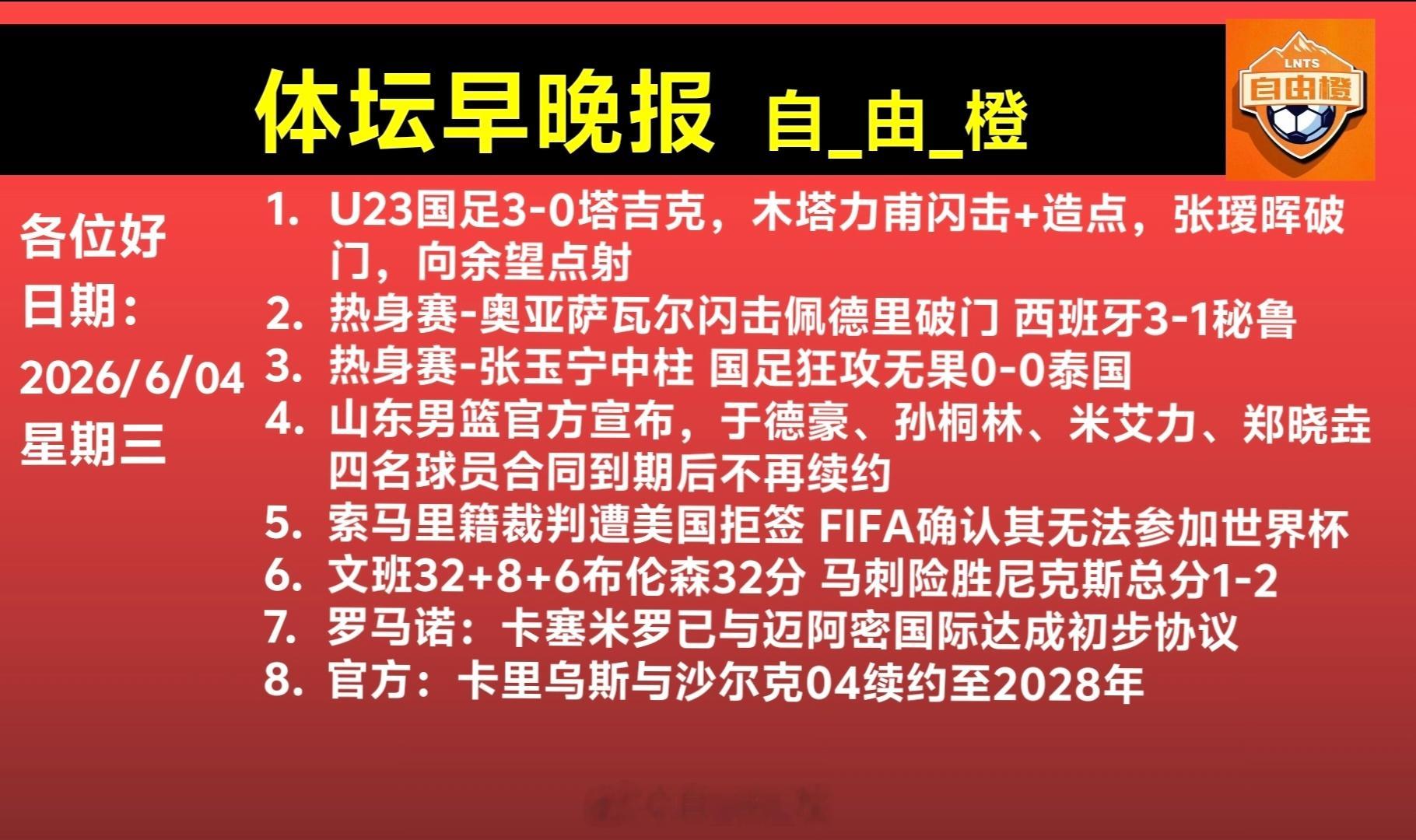 每日橙语自由橙体坛早晚报