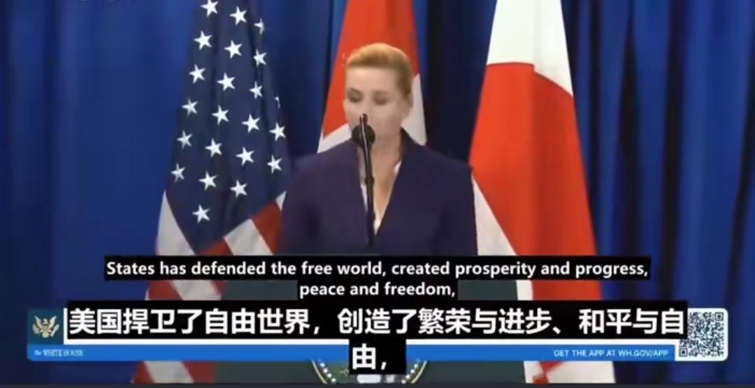 首相叙事。2026年10月，丹麦首相在格陵兰防务协议相关场合发表讲话，提到自二战