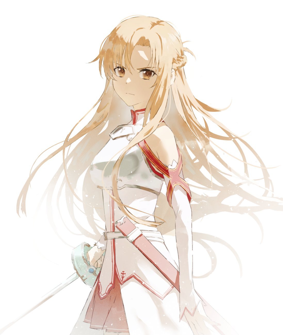 刀剑神域动漫仲夏狂欢季 亚丝娜美得我直呼对我眼睛真好.绘：Fagi_Kakika